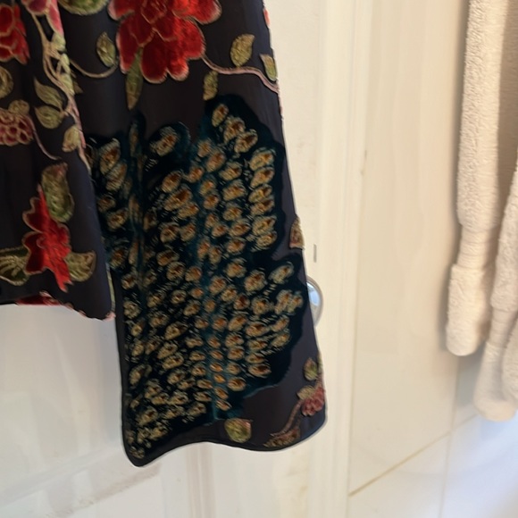 Colourful Vintage blazer/ blouse velour like material sz 6 - Picture 6 of 9